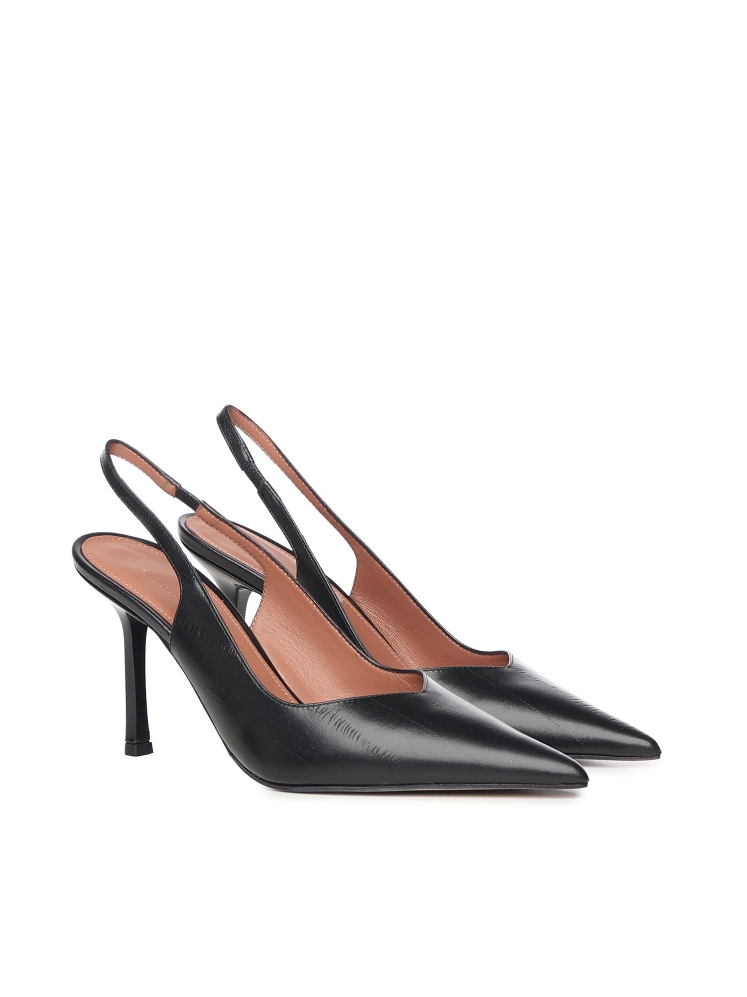 Décolleté slingback in pelle HOLLY 90 ANGUILLANERO GIULIANO GALIANO 