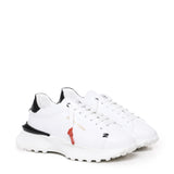 Sneakers raptor 1 in pelle<BR/> RAPTOR1 NAPPAWHITE/BLACK GIULIANO GALIANO 