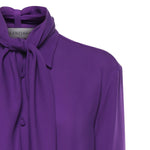 Camicia con sciarpa in georgette di seta 872329 TUN135210 BALENCIAGA 