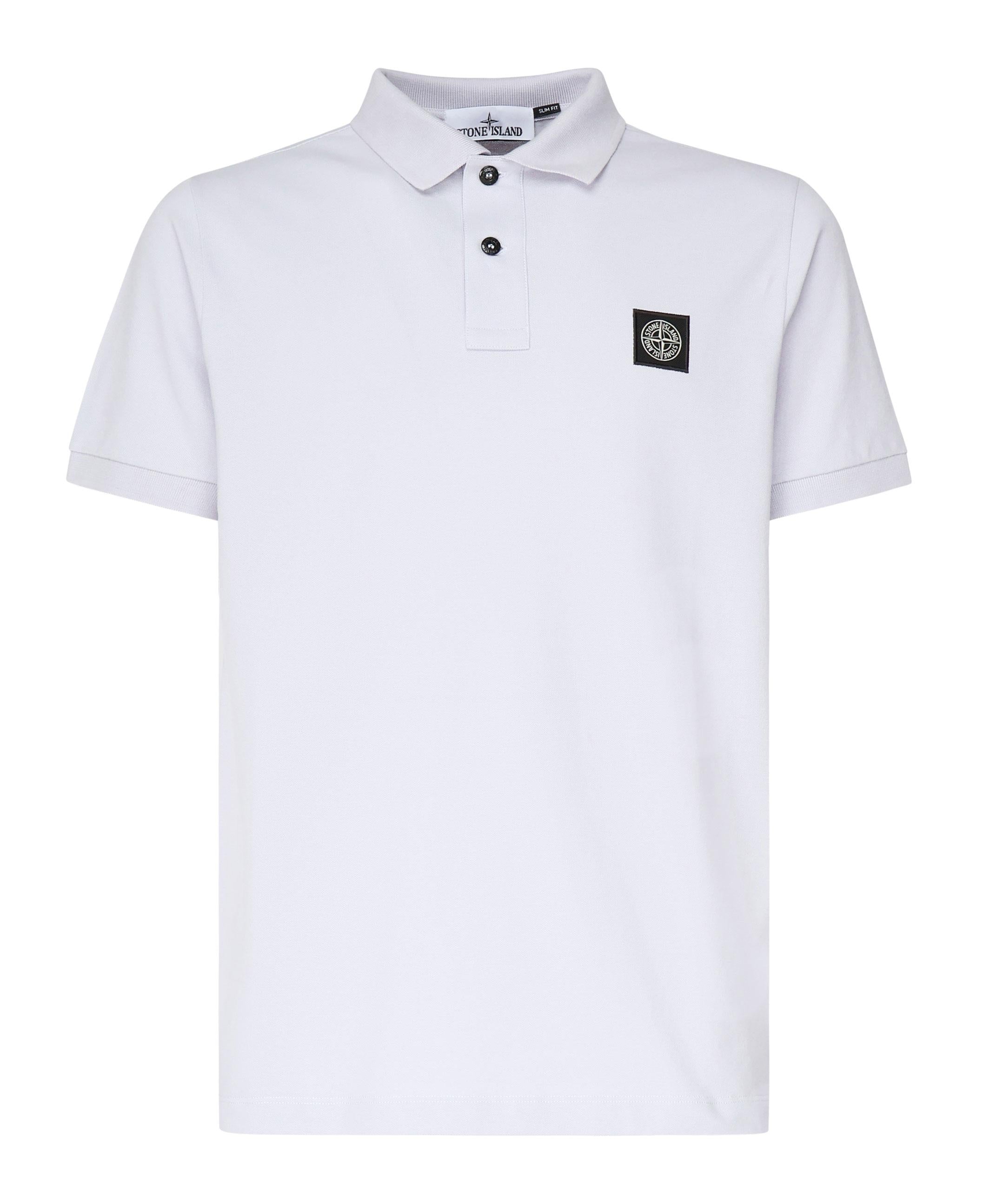 Polo in piqué stretch con patch logo K1S1522002SC S0017V0088 STONE ISLAND 