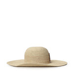 Cappello da sole in rafia e pelle di vitello K820SUHX04 2123 LOEWE 