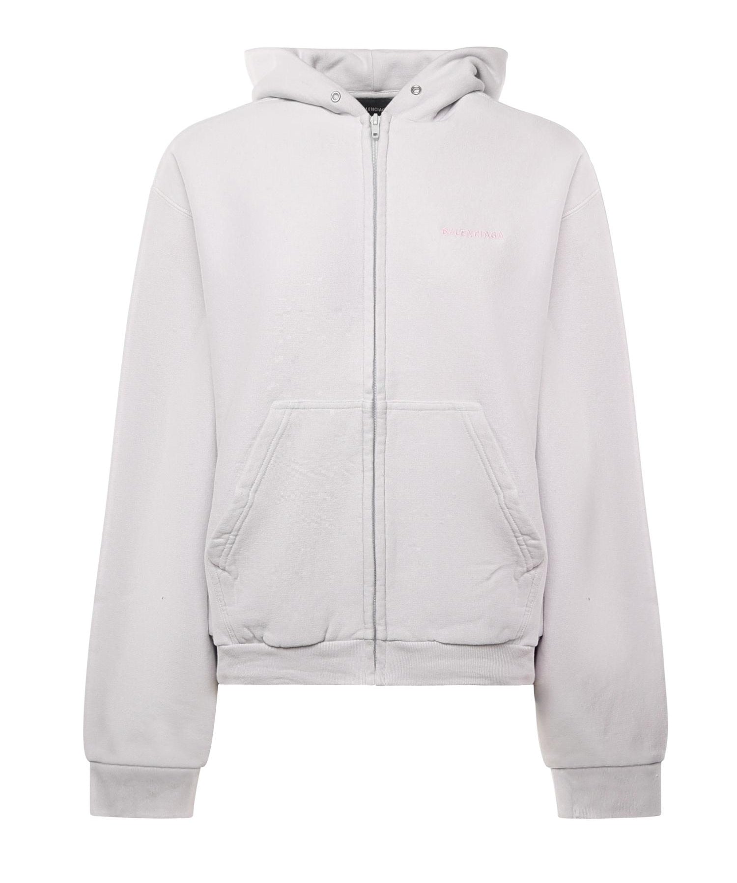 Hoodie con zip "Balenciaga Back" in pile dry 851236 TTVJ22420 BALENCIAGA 