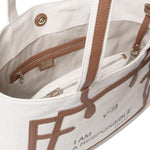 Borsa tote I am responsible 73BS7UH01 RESPONSIBILITY MUSTNATURALE/CUOIO V° 73 