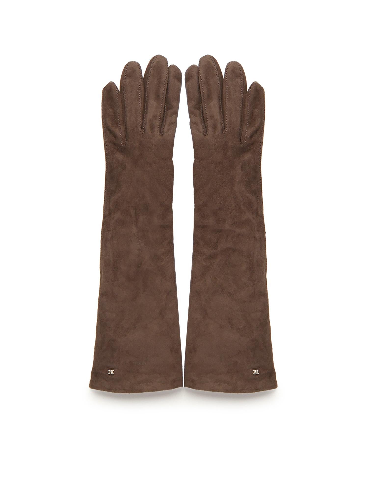 Guanti lunghi in nappa scamosciata 2524566013600 004 MAX MARA 