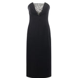 Abito tubino con ricamo di strass 79AAO416 N0356899 GENNY 