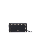 Portafoglio con zip Rockstud 7W2P0645 VSH0NO VALENTINO GARAVANI 