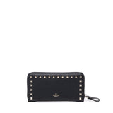 Portafoglio con zip Rockstud 7W2P0645 VSH0NO VALENTINO GARAVANI 