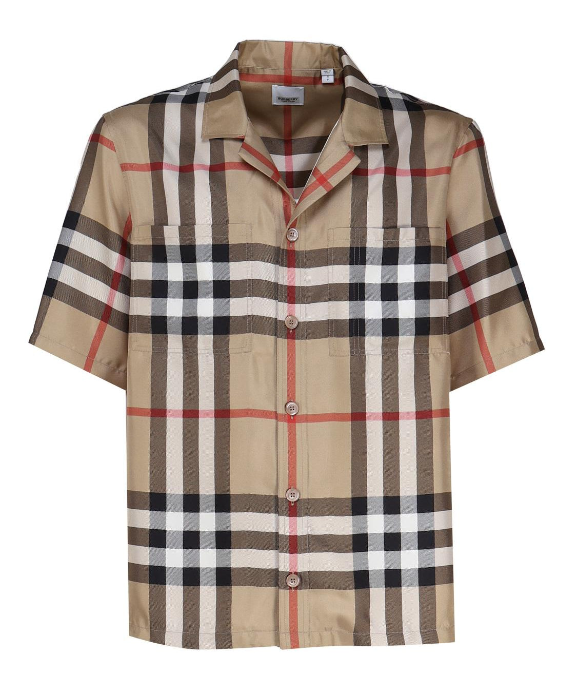 Camicia bowling in twill di seta 8050279 A7028 BURBERRY 