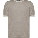 T-shirt in lino e cotone NMMC1522420WYK 09I1 FAY 