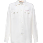 Camicia in fresco lana con ricamo CUMU0310S0 TW83900W01 MARNI 