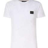 T-shirt in cotone con logo plaque G8PT1T G7F2IW0800 DOLCE & GABBANA 