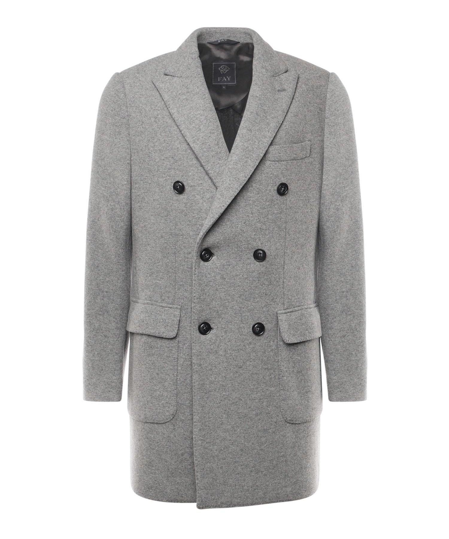 Cappotto doppiopetto in jersey di lana NAM5151018JXLQ B201 FAY 