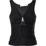 Top Crystal in maglia a coste 25041333 BLACK CHRISTOPHER ESBER 