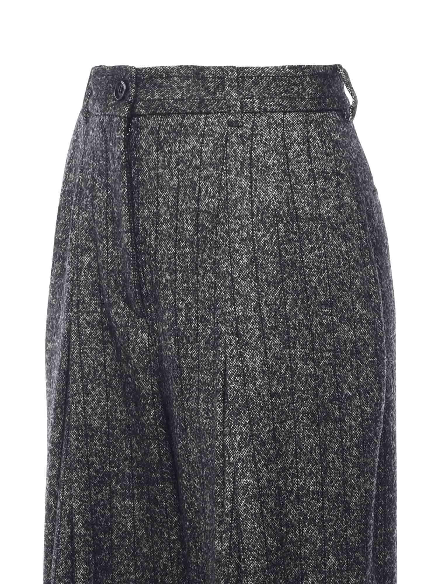 Pantaloni in lana rigata FTDC7T FRZANS8051 DOLCE & GABBANA 