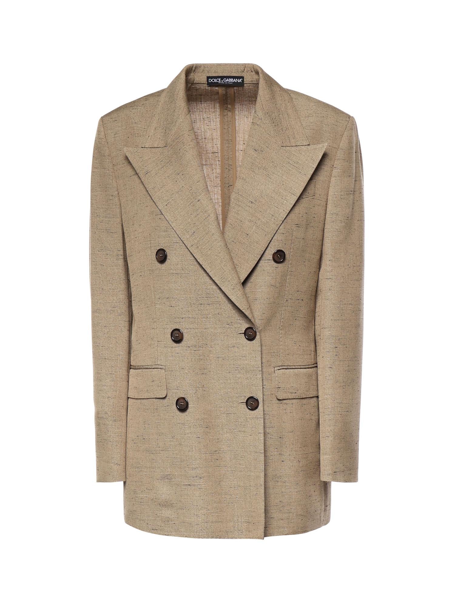 Giacca doppiopetto Sicilia effetto tweed F29YFT HUMWCS8230 DOLCE & GABBANA 