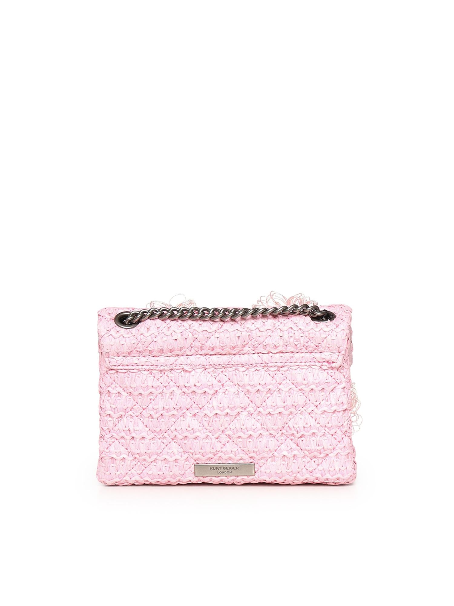 Borsa mini Kensington in rafia 5603498999 PINK KURT GEIGER 