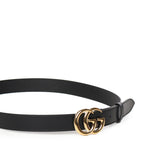 Cintura in pelle GG Marmont con fibbia lucida 414516 0YA0G1000 GUCCI 
