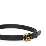 Cintura in pelle GG Marmont con fibbia lucida 414516 0YA0G1000 GUCCI 