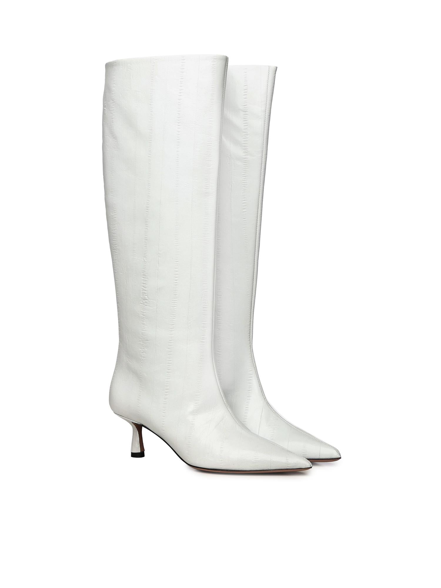 Stivali Jane in pelle<BR/> JANE 50 ANGUILLAGREY GIULIANO GALIANO 