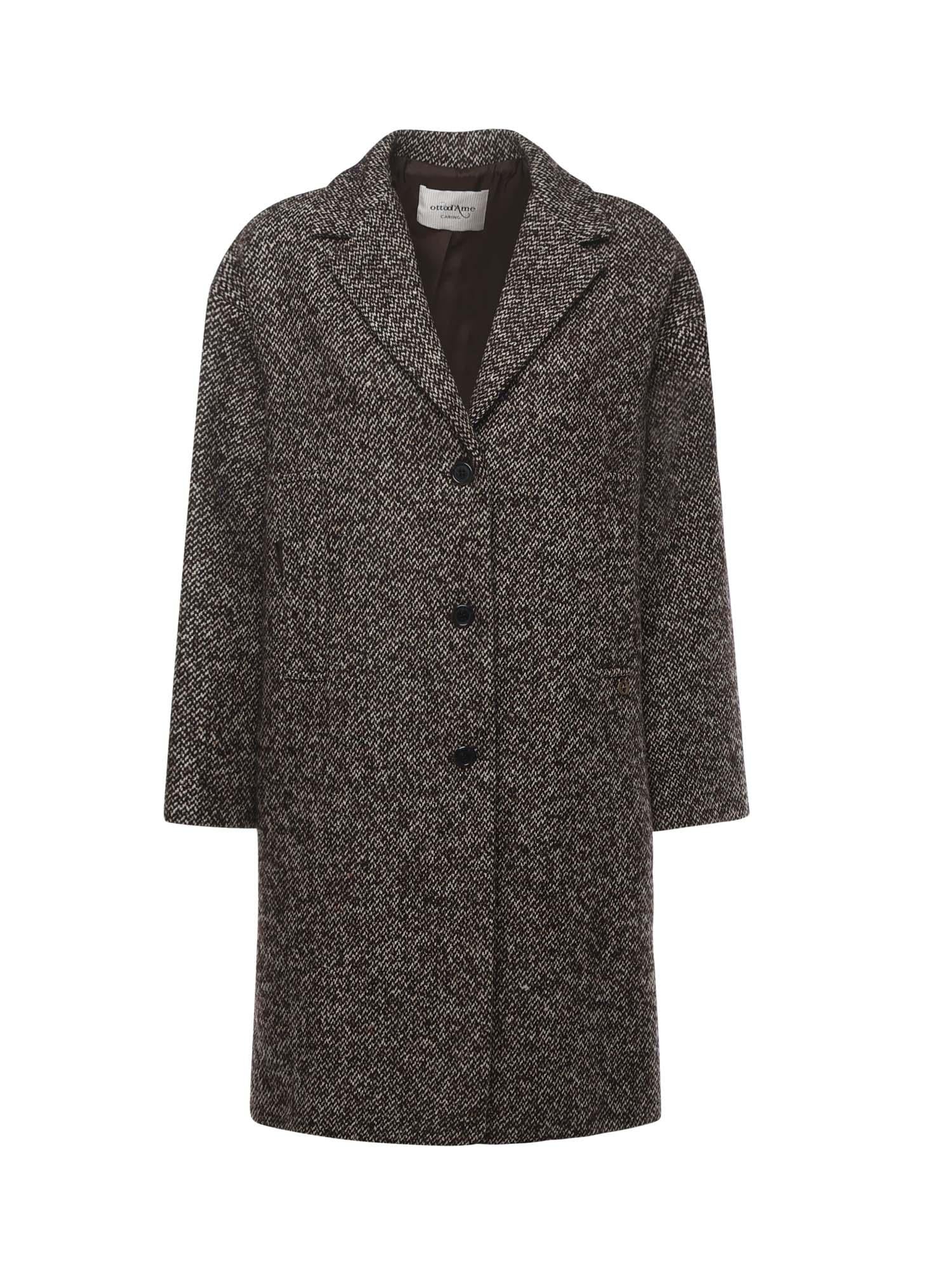 Cappotto midi melange DJ0063 VAR.UNICA OTTOD'AME 