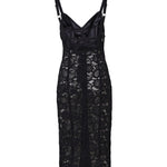 Abito longuette corsetteria in raso e pizzo F6JKZT GDCL9N0000 DOLCE & GABBANA 