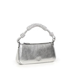 Mini bag Half Moon Horizontal in pelle laminata con strass 105915 A2WDZZFN PINKO 