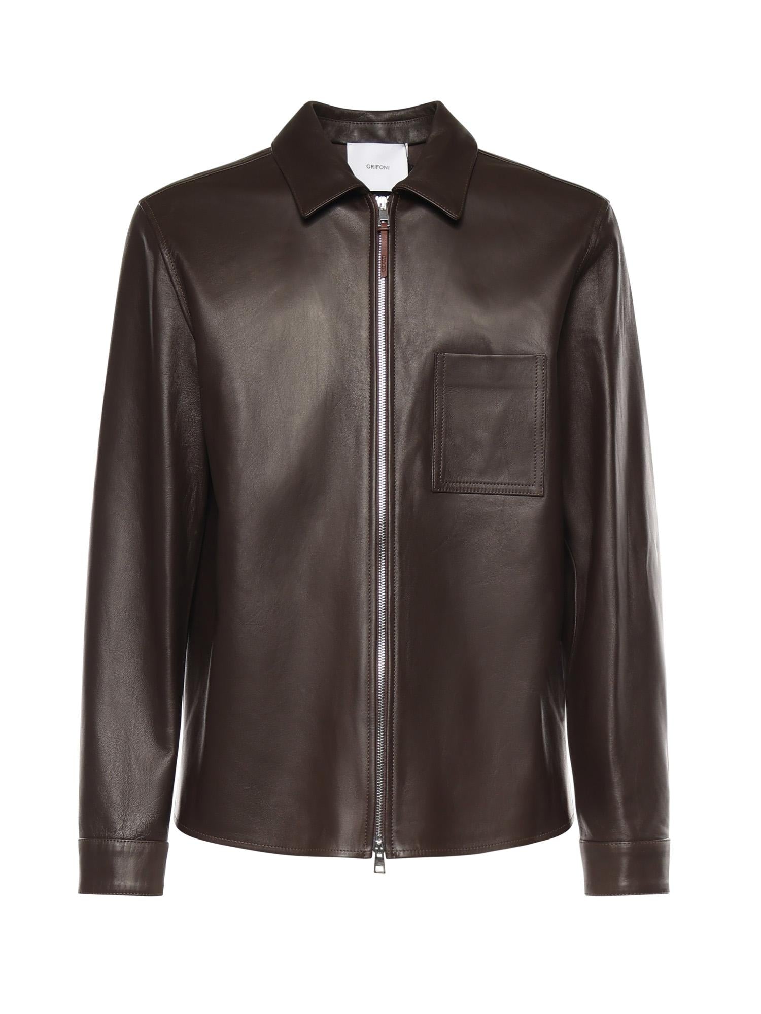 Overshirt in pelle G6AB0068 65G GRIFONI 