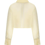 Camicia cropped Jasen in organza di seta 2413382 615 KHAITE 