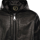 Giubbotto Bronx in pelle con cappuccio BRONX COCCONERO GIULIANO GALIANO 