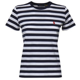 T-shirt in cotone a righe con logo 211B17779 003 POLO RALPH LAUREN 