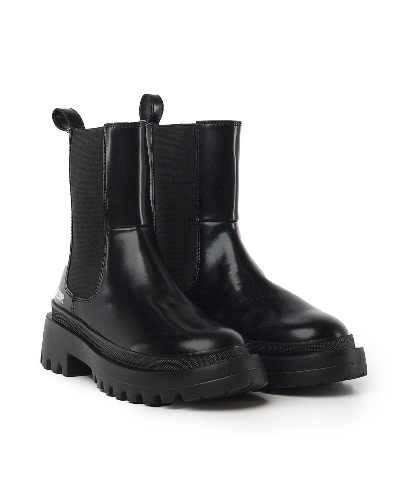 Stivaletti in vitello e lycra JA21035G0LJD0 000 LOVE MOSCHINO 