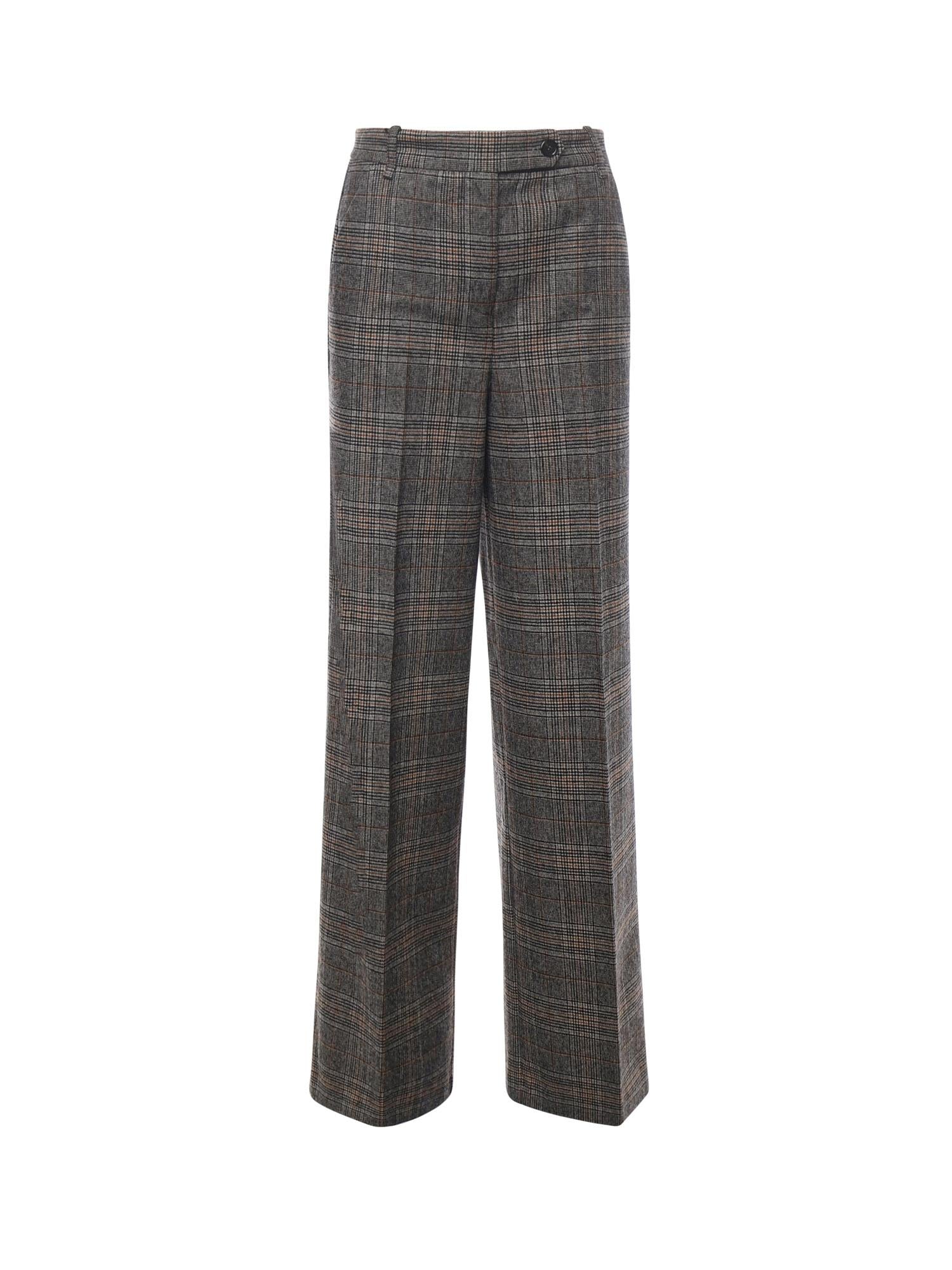 Pantaloni ampi con disegno check 106064 A2ZZPIP PINKO 