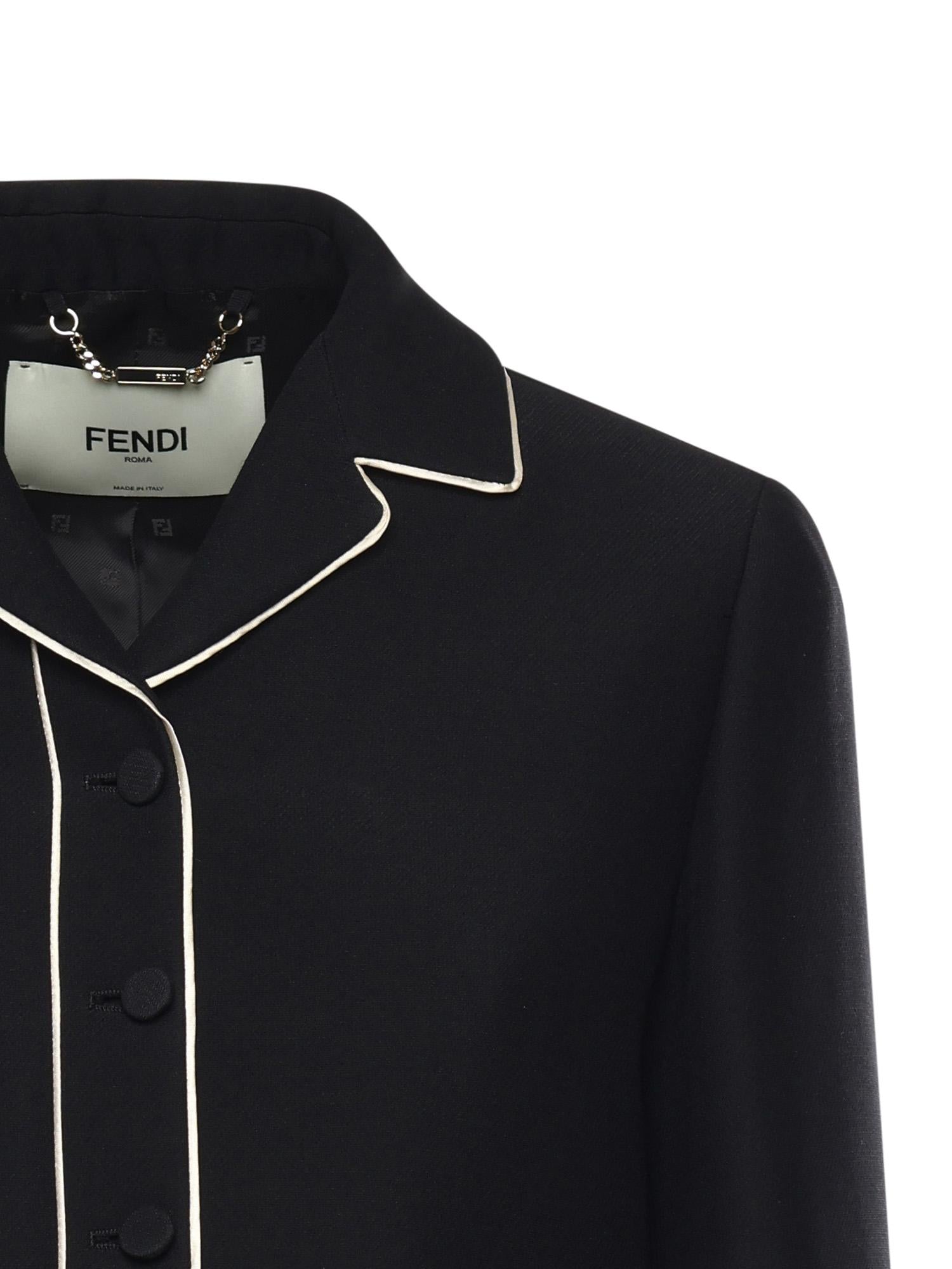 Giacca in lana e seta FJ7665 AC4GF0GME FENDI 