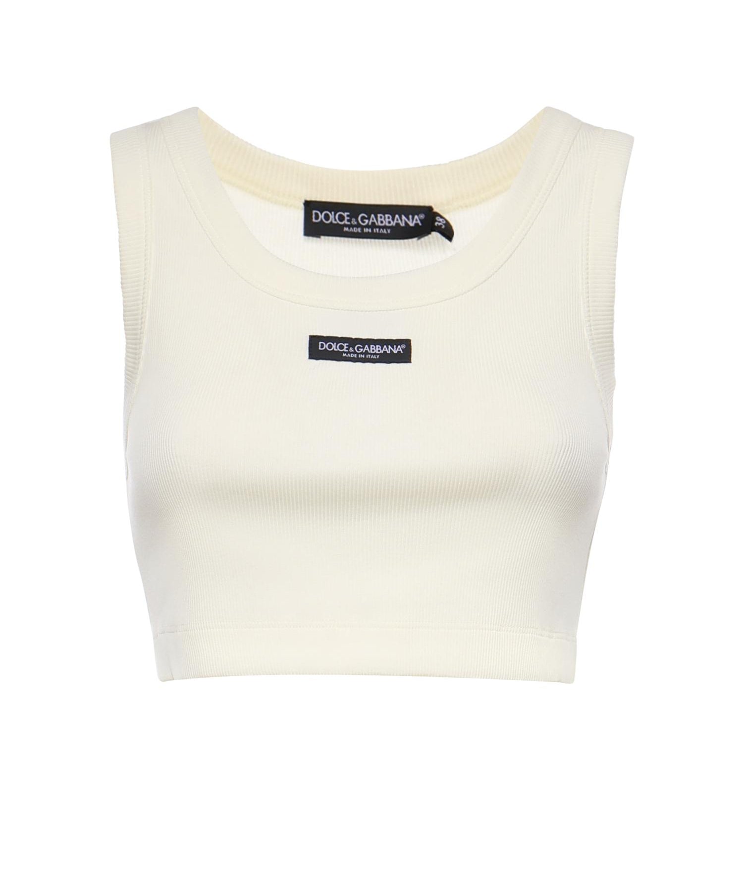 Canotta cropped a costine F8W40T FU7AVW0001 DOLCE & GABBANA 