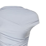Abito midi con ruches<BR/> SS26167M BL SELF-PORTRAIT 