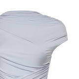 Abito midi con ruches<BR/> SS26167M BL SELF-PORTRAIT 