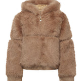 Pelliccia penny con cappuccio 73C19EX02 PENNYNATURALE V° 73 