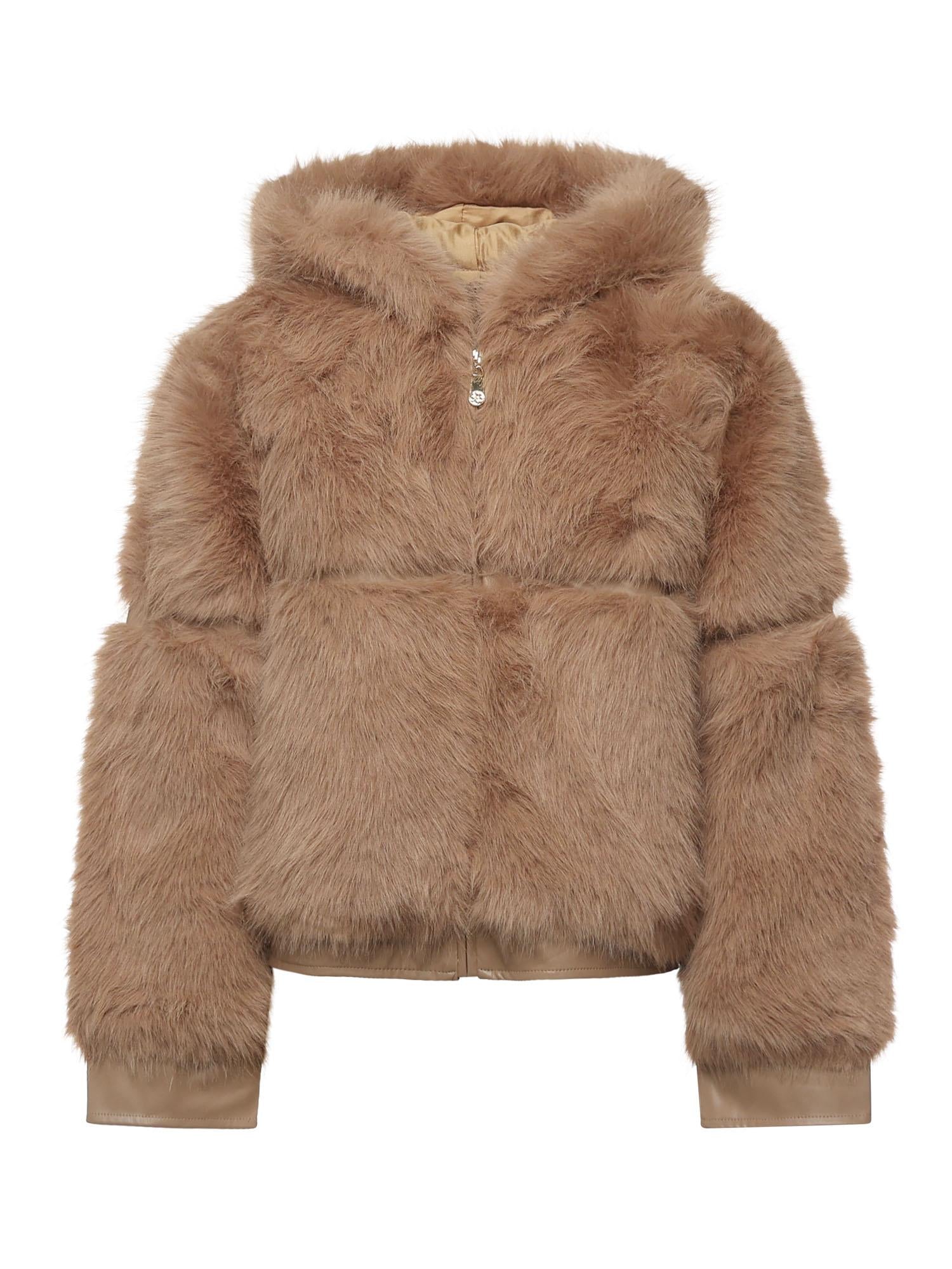 Pelliccia penny con cappuccio 73C19EX02 PENNYNATURALE V° 73 