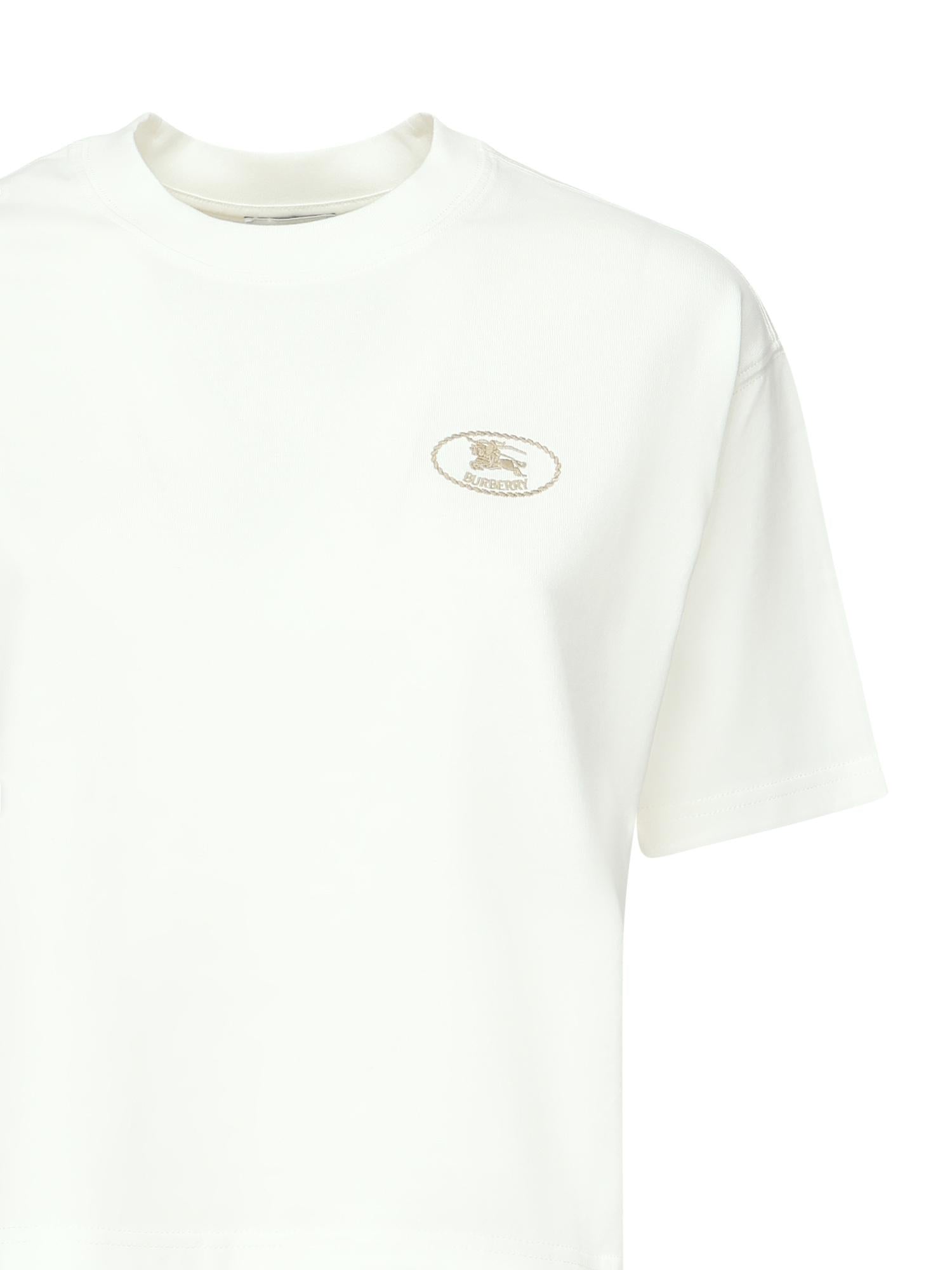 T-shirt cropped con logo <BR/> 8109055 B7078 BURBERRY 