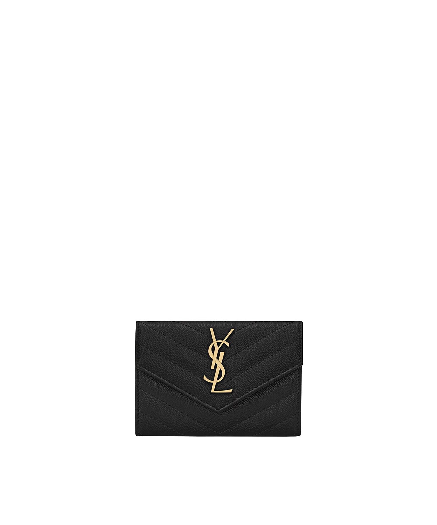 Portafoglio Cassandre Matelassé Envelope in pelle goffrata 414404 BOW011000 SAINT LAURENT 