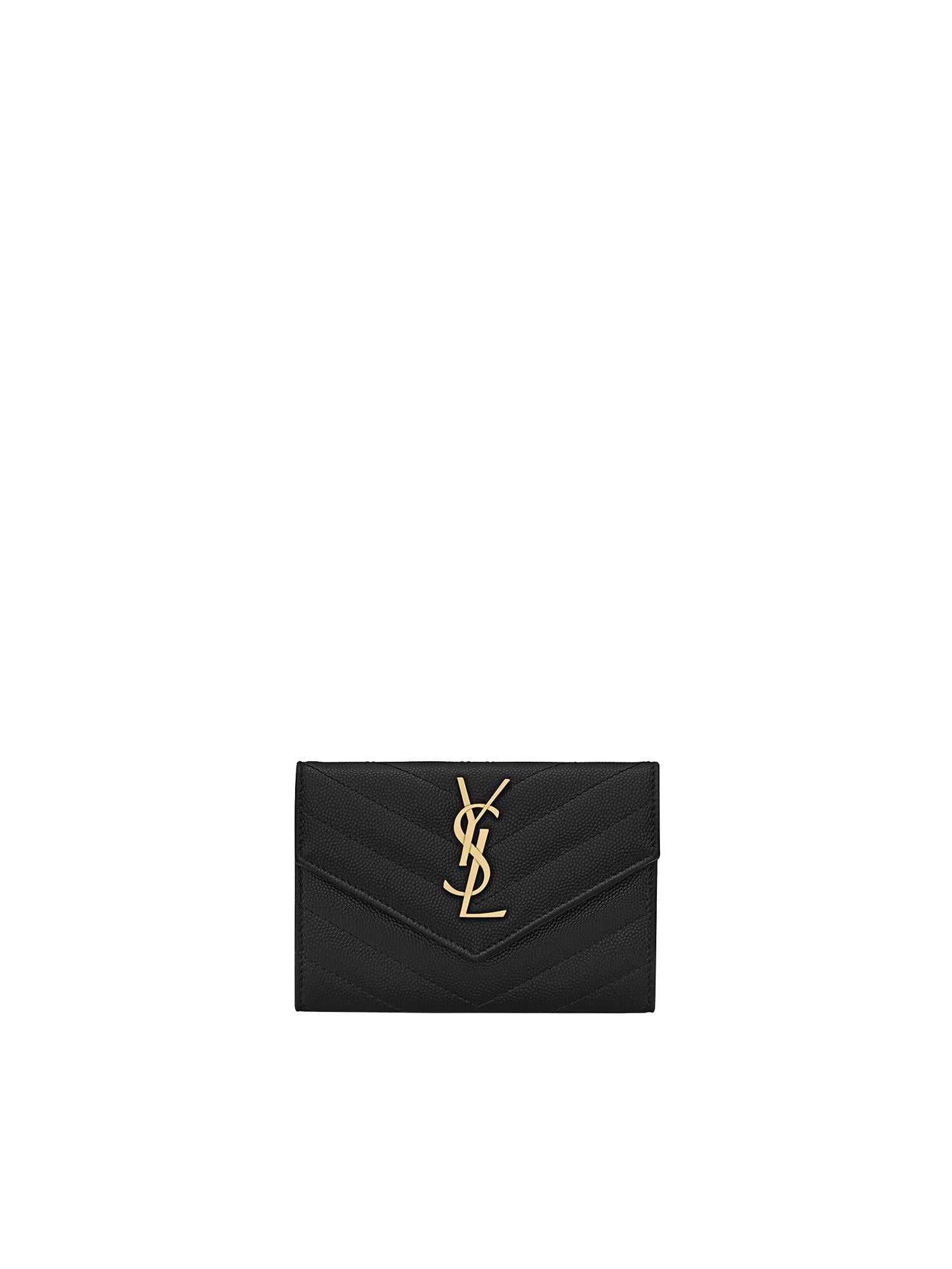 Portafoglio Cassandre Matelassé Envelope in pelle goffrata 414404 BOW011000 SAINT LAURENT 