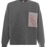 Maglia Anagram in misto cotone con tasca H526Y14KLS 1134 LOEWE 