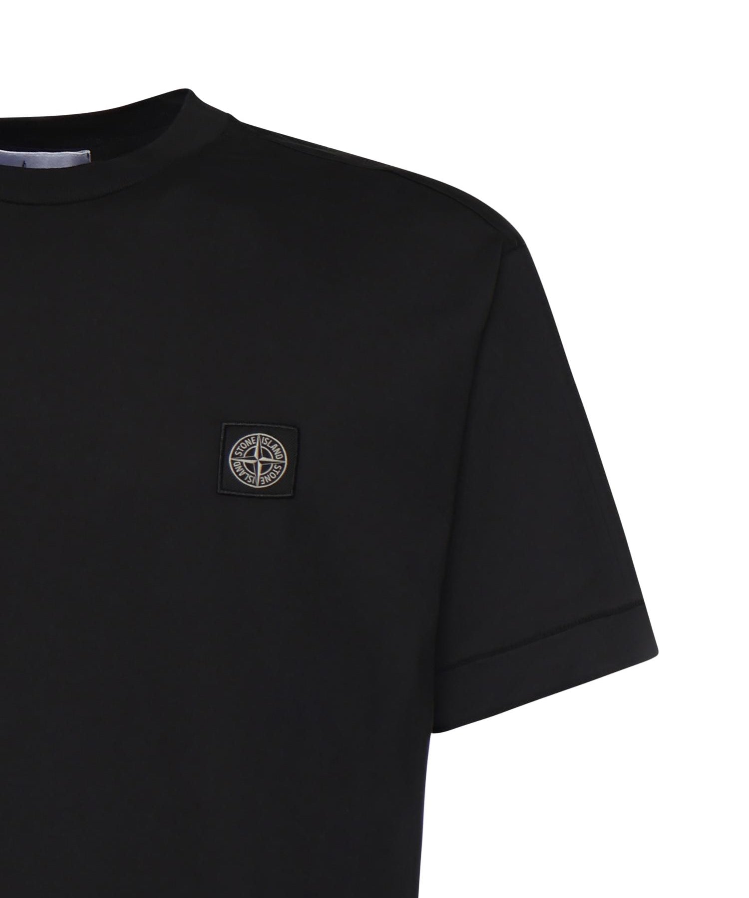 T-shirt con patch Compass in jersey di cotone L1S152100027 S0013V0029 STONE ISLAND 