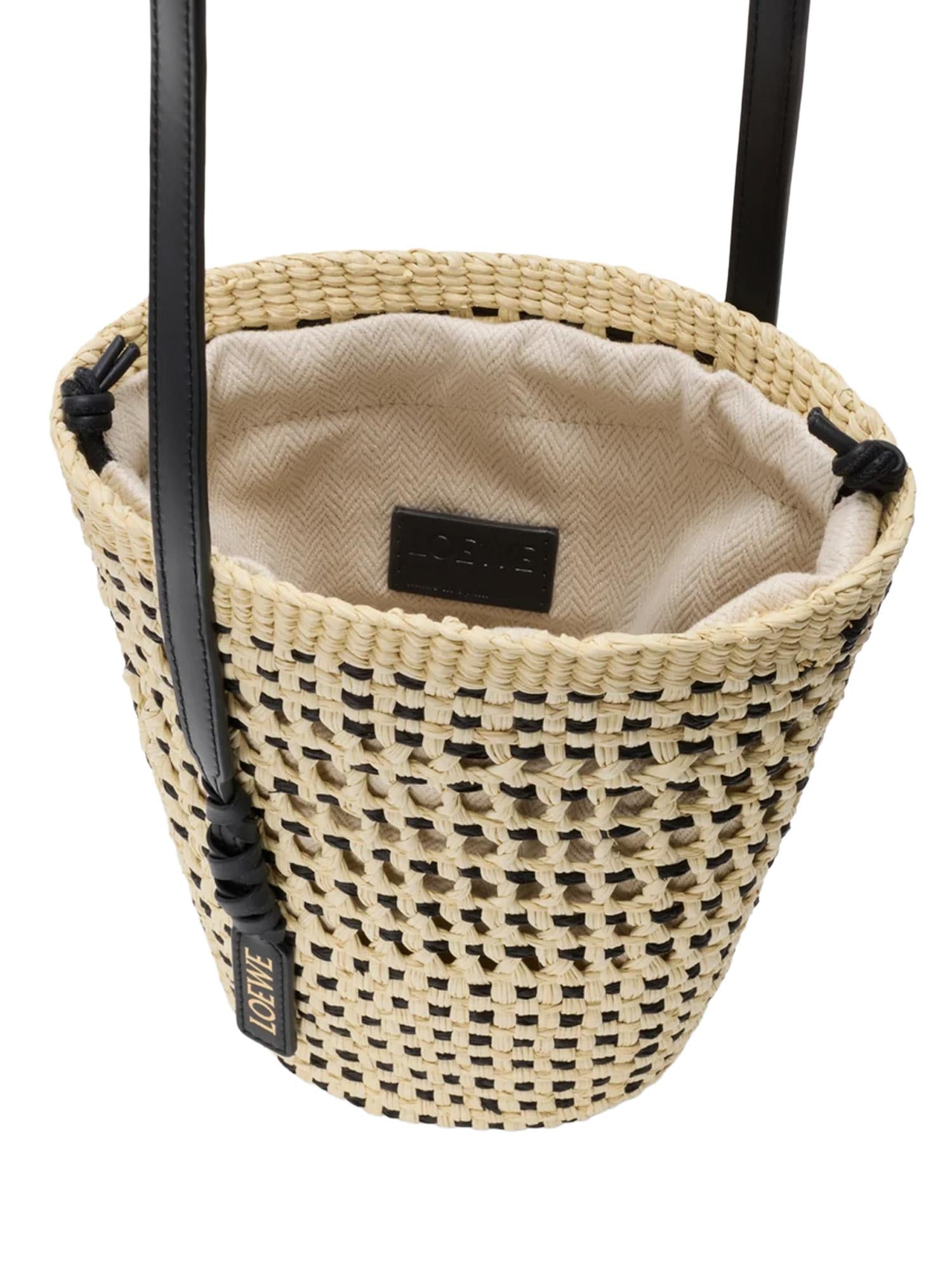 Borsa Braid in palma Iraca e pelle di vitello C630IMBX01 2165 LOEWE 