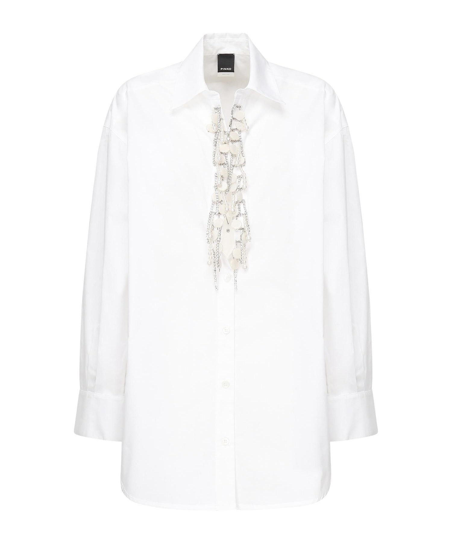 Camicia con applicazioni gioiello 104708 A2PJZ04 PINKO 