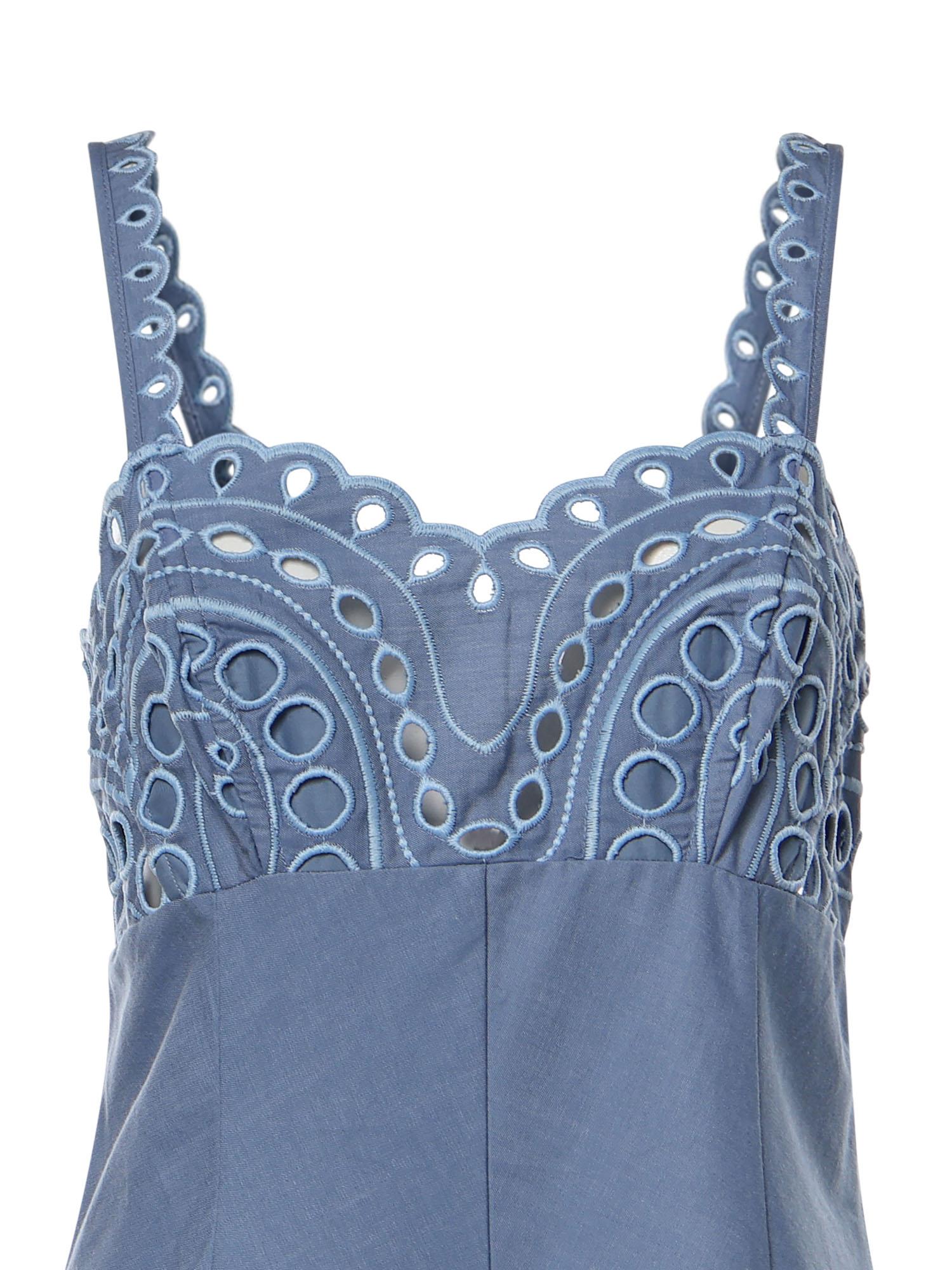 Abito midi Caspian in cotone 263612 BLUE CHARO RUIZ 