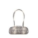 Borsa a spalla Oyster in pelle OYSTER SHOULDER BAG MINI ASH SNAKER YUZEFI 