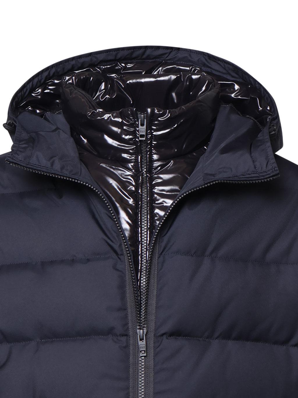 Giubbotto double front piuma in nylon NAM32490620QKJ U808 FAY 