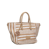 Borsa Shopping Stefanie 73BS8ZL01 STEFANIECUOIO/BIANCO V° 73 