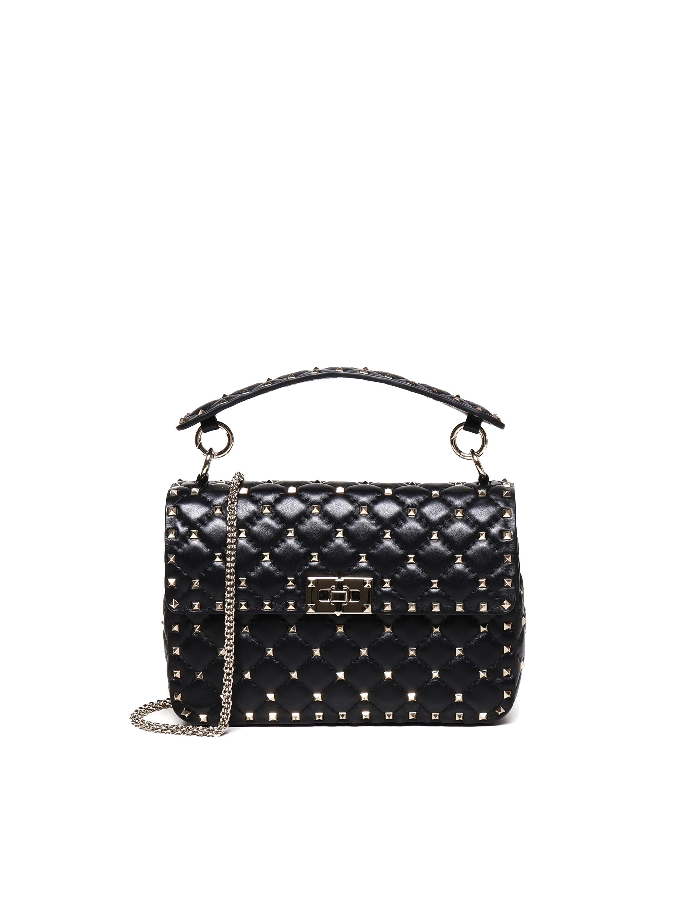 Borsa Media Rockstud Spike in nappa 6W2B0122 NAP0NO VALENTINO GARAVANI 